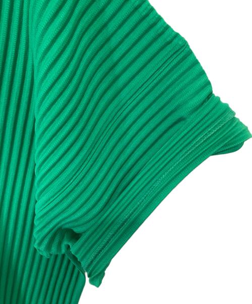 HOMME PLISSE ISSEY MIYAKE（オム プリッセ イッセイ ミヤケ）HOMME PLISSE ISSEY MIYAKE (オム プリッセ イッセイ ミヤケ) プリーツオープンカラーシャツ グリーン サイズ:2の古着・服飾アイテム
