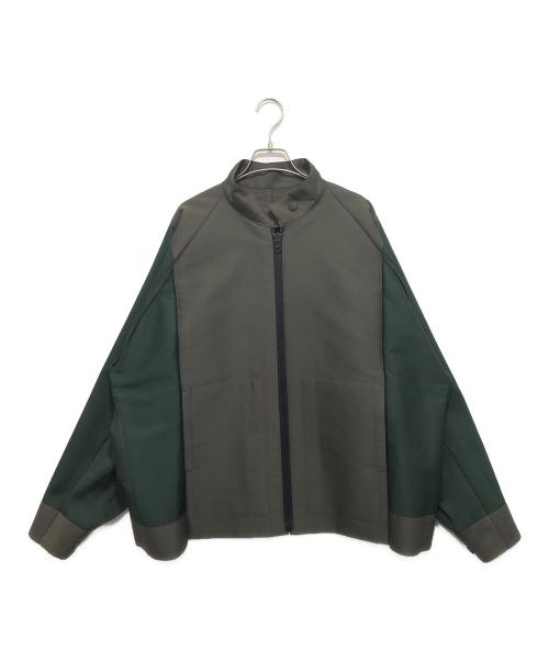 ISSEY MIYAKE IM MEN（イッセイミヤケ アイム メン）ISSEY MIYAKE IM MEN (イッセイミヤケ アイム メン) DOUBLE WEAVE FLAT リバーシブルブルゾン　ダブルウェーブフラット　LA13FC185 カーキ サイズ:3の古着・服飾アイテム