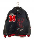 SAINT MICHAELセントマイケル）の古着「DEVIL Varsity Jacket / デビル バーシティジャケット　22AWSM-A22-0000-034」｜ブラック