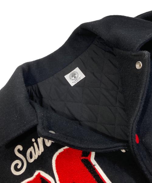 SAINT MICHAEL（セントマイケル）SAINT MICHAEL (セントマイケル) DEVIL Varsity Jacket / デビル バーシティジャケット　22AW	SM-A22-0000-034 ブラック サイズ:Lの古着・服飾アイテム