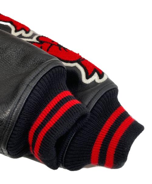 SAINT MICHAEL（セントマイケル）SAINT MICHAEL (セントマイケル) DEVIL Varsity Jacket / デビル バーシティジャケット　22AW	SM-A22-0000-034 ブラック サイズ:Lの古着・服飾アイテム