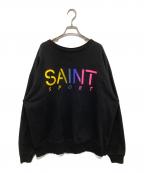 SAINT MICHAELセントマイケル）の古着「SAINT SPORT CREW NECK SWET　セイントスポーツクルーネックスウェット　25AW　SM-HR1-0000-044」｜ブラック