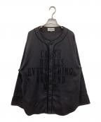 LASTMANラストマン）の古着「BASEBALL SHIRTS L/S C.R.E.A.M　ベースボールシャツL/S　C.R.E.A.M 　25SS 251LM-SH02」｜グレー