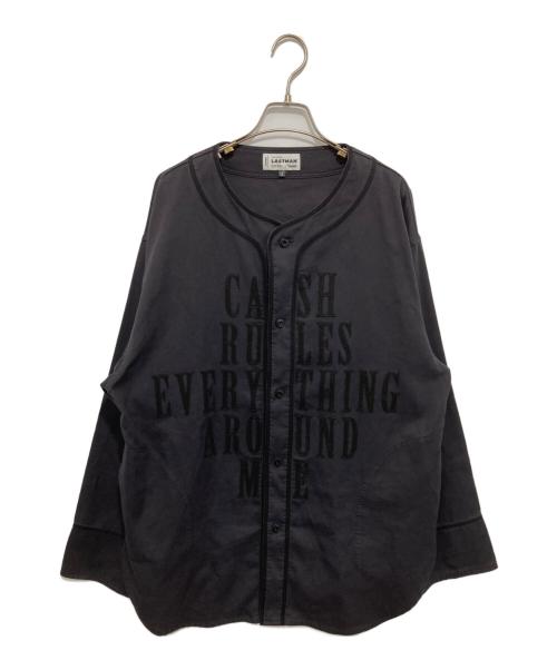 LASTMAN（ラストマン）LASTMAN (ラストマン) BASEBALL SHIRTS L/S C.R.E.A.M　ベースボールシャツL/S　C.R.E.A.M 　25SS 251LM-SH02 グレー サイズ:Lの古着・服飾アイテム