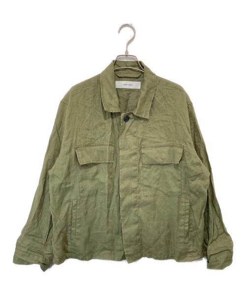 JOURNAL STANDARD（ジャーナルスタンダード）JOURNAL STANDARD (ジャーナルスタンダード) リネンミリタリージャケット　25011400802220 オリーブ サイズ:FREEの古着・服飾アイテム
