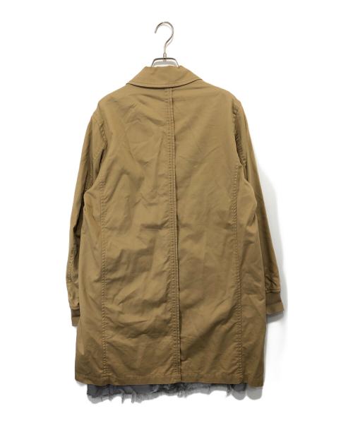 JohnUNDERCOVER（ジョンアンダーカバー）JohnUNDERCOVER (ジョンアンダーカバー) カットオフ加工ステンカラーコート　JUQ4301 ベージュ サイズ:2の古着・服飾アイテム