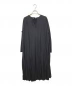 ATONエイトン）の古着「バック プリーツ ワンピース　6922328」｜ネイビー