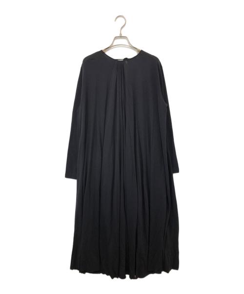 ATON（エイトン）ATON (エイトン) バック プリーツ ワンピース　6922328 ネイビー サイズ:01の古着・服飾アイテム