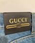 中古・古着 GUCCI (グッチ) 20SS ロゴパッチウォッシュドフレアデニムパンツ　624242 XDA4I インディゴ サイズ:32：30000円