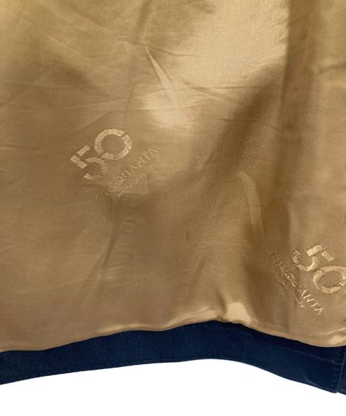 Cinquanta（チンクワンタ）Cinquanta (チンクワンタ) ラムレザー スタンドカラーシングルライダース ジャケット　H-502/1 ブラック サイズ:48の古着・服飾アイテム