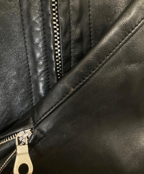 Cinquanta（チンクワンタ）Cinquanta (チンクワンタ) ラムレザー スタンドカラーシングルライダース ジャケット　H-502/1 ブラック サイズ:48の古着・服飾アイテム