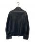 Cinquanta (チンクワンタ) ラムレザー スタンドカラーシングルライダース ジャケット　H-502/1 ブラック サイズ:48：50000円