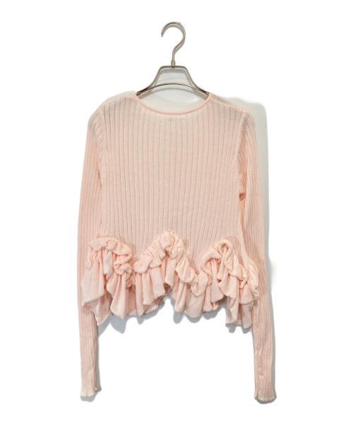 NOTRE emor（ノートルエモア）NOTRE emor (ノートルエモア) リブカーディガン ピンク サイズ:FREEの古着・服飾アイテム