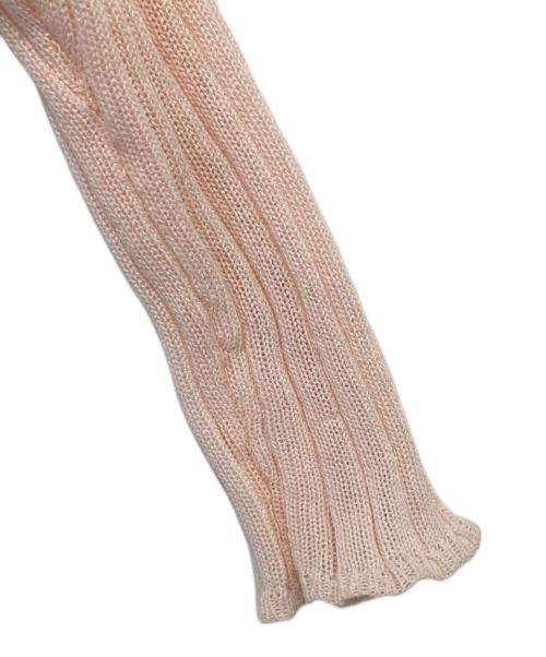 NOTRE emor（ノートルエモア）NOTRE emor (ノートルエモア) リブカーディガン ピンク サイズ:FREEの古着・服飾アイテム