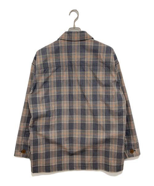 Vivienne Westwood man（ヴィヴィアン ウェストウッド マン）Vivienne Westwood man (ヴィヴィアン ウェストウッド マン) ロゴチェックシャツジャケット　LOGO CHECK SHIRTS JACKET オーブ グレー サイズ:46の古着・服飾アイテム
