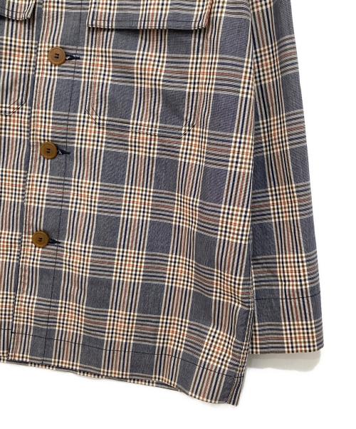 Vivienne Westwood man（ヴィヴィアン ウェストウッド マン）Vivienne Westwood man (ヴィヴィアン ウェストウッド マン) ロゴチェックシャツジャケット　LOGO CHECK SHIRTS JACKET オーブ グレー サイズ:46の古着・服飾アイテム