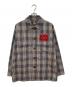 Vivienne Westwood man（ヴィヴィアン ウェストウッド マン）の古着「ロゴチェックシャツジャケット　LOGO CHECK SHIRTS JACKET オーブ」｜グレー