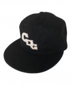 CDG×EBBETS FIELD FLANNELSシーディージー×エベッツフィールドフランネルズ）の古着「別注 CDG COMME des GARCONS ロゴウールキャップ コムデギャルソン SZ-K604」｜ブラック