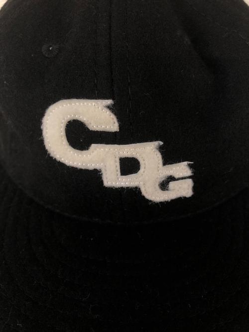 CDG（シーディージー）CDG (シーディージー) EBBETS FIELD FLANNELS (エベッツフィールドフランネルズ) 別注 CDG COMME des GARCONS ロゴウールキャップ コムデギャルソン SZ-K604  ブラックの古着・服飾アイテム