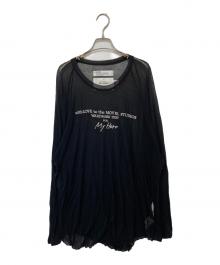 DAIRIKU（ダイリク）の古着「シースルービッグラグランTEE　24SS C-5」｜ブラック