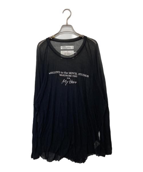 DAIRIKU（ダイリク）DAIRIKU (ダイリク) シースルービッグラグランTEE　24SS C-5 ブラック サイズ:Lの古着・服飾アイテム
