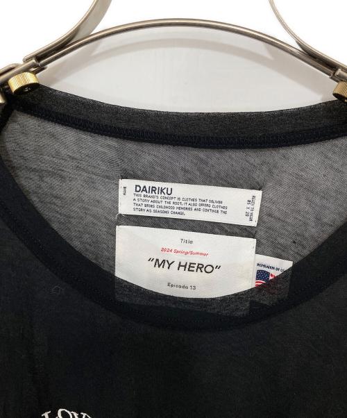 DAIRIKU（ダイリク）DAIRIKU (ダイリク) シースルービッグラグランTEE　24SS C-5 ブラック サイズ:Lの古着・服飾アイテム