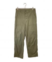 HYKE（ハイク）の古着「BACK SATIN BAKER PANTS　バックサテンベイカーパンツ　13294」｜カーキ
