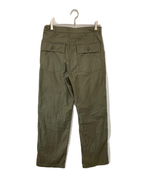 HYKE（ハイク）HYKE (ハイク) BACK SATIN BAKER PANTS　バックサテンベイカーパンツ　13294 カーキ サイズ:XXLの古着・服飾アイテム