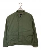 theoryセオリー）の古着「ST COLLAR BOMBER（スタンドカラー ボマージャケット）　09-3309602」｜オリーブ