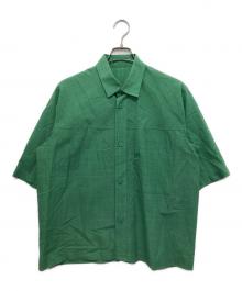 IM MEN（アイム メン）の古着「リネンミックス S/S シャツ　LA21FJ159」｜グリーン