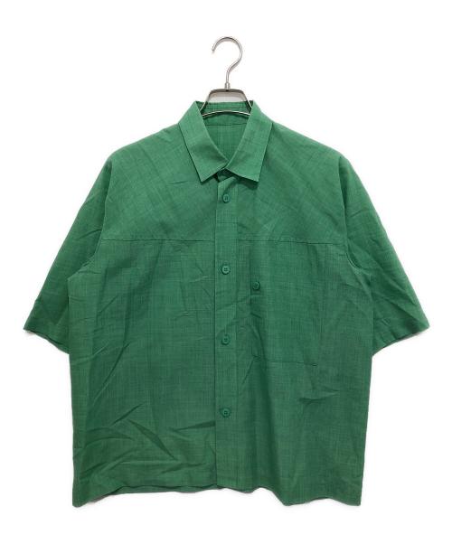 IM MEN（アイム メン）IM MEN (アイム メン) リネンミックス S/S シャツ　LA21FJ159 グリーン サイズ:2の古着・服飾アイテム