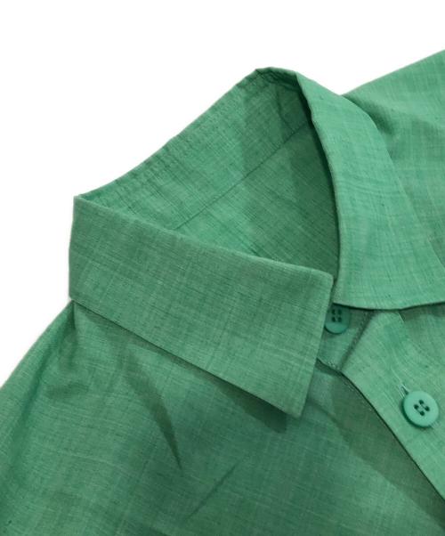 IM MEN（アイム メン）IM MEN (アイム メン) リネンミックス S/S シャツ　LA21FJ159 グリーン サイズ:2の古着・服飾アイテム