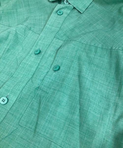 IM MEN（アイム メン）IM MEN (アイム メン) リネンミックス S/S シャツ　LA21FJ159 グリーン サイズ:2の古着・服飾アイテム