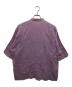 HOMME PLISSE ISSEY MIYAKE (オム プリッセ イッセイ ミヤケ) スタンドカラー ドルマンショートスリーブ リネンシャツ　HP12FJ017 ラベンダー サイズ:2：20000円