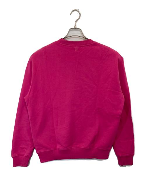 AMI Alexandre Mattiussi（アミアレクサンドルマテュッシ）AMI Alexandre Mattiussi (アミアレクサンドルマテュッシ) Small Heart Embroidery Sweatshirt（スモールハートロゴ刺繍スウェット）　E20HJ007.730 ピンク サイズ:Lの古着・服飾アイテム