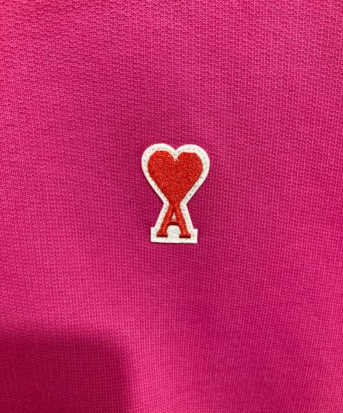 AMI Alexandre Mattiussi（アミアレクサンドルマテュッシ）AMI Alexandre Mattiussi (アミアレクサンドルマテュッシ) Small Heart Embroidery Sweatshirt（スモールハートロゴ刺繍スウェット）　E20HJ007.730 ピンク サイズ:Lの古着・服飾アイテム
