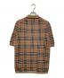 BURBERRY LONDON (バーバリーロンドン) ノバチェック ニット S/S ポロシャツ　ニットポロ　8017005 ブラウン サイズ:S：18000円