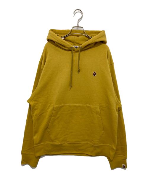 A BATHING APE（ア ベイシング エイプ）A BATHING APE (ア ベイシング エイプ) Head One Point Relaxed Fit Pullover Hoodie ロゴパーカー　001PPJ301014M イエロー サイズ:Lの古着・服飾アイテム