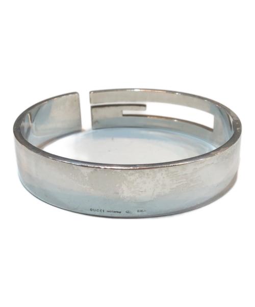 GUCCI（グッチ）GUCCI (グッチ) カットアウト Gロゴ ラージ バングル シルバーの古着・服飾アイテム