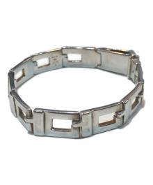 GUCCI（グッチ）の古着「Gロゴ プレート シルバーブレスレット」｜シルバー