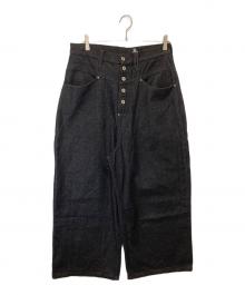 Ballsy.Brothers（ボールジーブラザーズ）の古着「Wide baggy painter denim pants（ワイドバギー ペインターデニムパンツ）　BS1045」｜ブラック