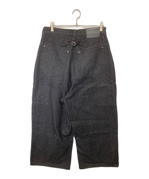Ballsy.Brothers（ボールジーブラザーズ）Ballsy.Brothers (ボールジーブラザーズ) Wide baggy painter denim pants（ワイドバギー ペインターデニムパンツ）　BS1045 ブラック サイズ:Lの古着・服飾アイテム