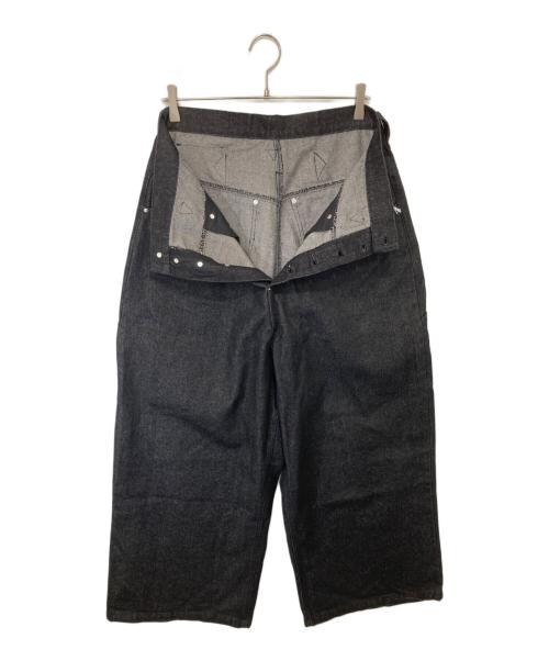 Ballsy.Brothers（ボールジーブラザーズ）Ballsy.Brothers (ボールジーブラザーズ) Wide baggy painter denim pants（ワイドバギー ペインターデニムパンツ）　BS1045 ブラック サイズ:Lの古着・服飾アイテム
