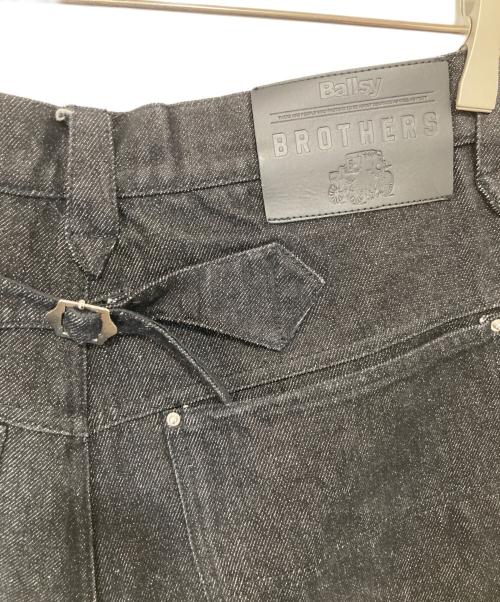 Ballsy.Brothers（ボールジーブラザーズ）Ballsy.Brothers (ボールジーブラザーズ) Wide baggy painter denim pants（ワイドバギー ペインターデニムパンツ）　BS1045 ブラック サイズ:Lの古着・服飾アイテム