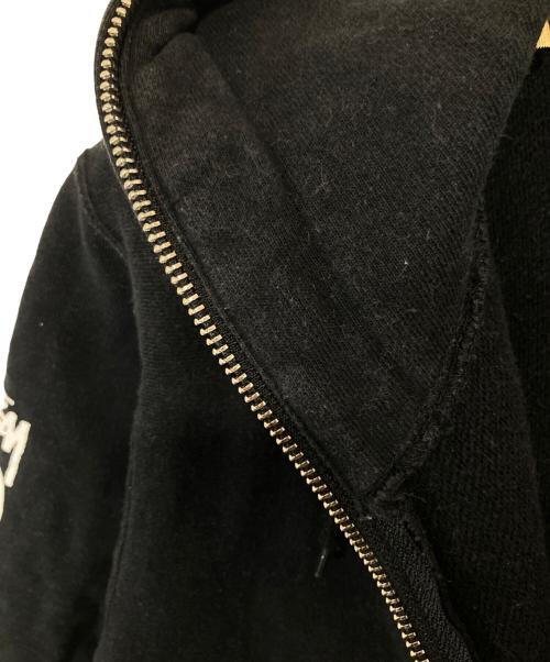 stussy（ステューシー）stussy (ステューシー) A BATHING APE (ア ベイシング エイプ) アームロゴプリント ジップアップ フーディ ブラック サイズ:Mの古着・服飾アイテム