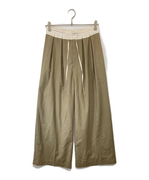 MAISON SPECIAL（メゾンスペシャル）MAISON SPECIAL (メゾンスペシャル) Tulle Layered Slacks チュールレイヤードスラックス ベージュ サイズ:36の古着・服飾アイテム