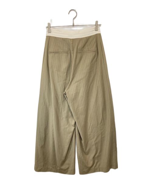 MAISON SPECIAL（メゾンスペシャル）MAISON SPECIAL (メゾンスペシャル) Tulle Layered Slacks チュールレイヤードスラックス ベージュ サイズ:36の古着・服飾アイテム