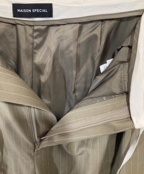 MAISON SPECIAL（メゾンスペシャル）MAISON SPECIAL (メゾンスペシャル) Tulle Layered Slacks チュールレイヤードスラックス ベージュ サイズ:36の古着・服飾アイテム