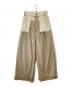 MAISON SPECIAL（メゾンスペシャル）の古着「Tulle Layered Slacks チュールレイヤードスラックス」｜ベージュ
