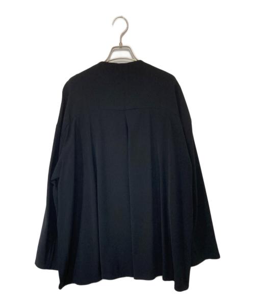 ENFOLD（エンフォルド）ENFOLD (エンフォルド) PEダブルクロス ラウンドフレアカーデ 300FA130-1600 ブラック サイズ:38の古着・服飾アイテム